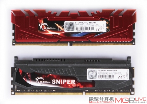 与DDR3内存(下)相比，DDR4内存(上)采用284 Pin设计，每个触点的间距有所缩短，同时如图所示，芝奇RIPJAWS4 DDR4内存金手指的防呆口相比DDR3也更为靠近中央。此外，DDR4内存金手指还采用了中间突出、边缘收矮的弯曲设计，可以让DDR4内存插拔更方便，信号传输更加稳定。