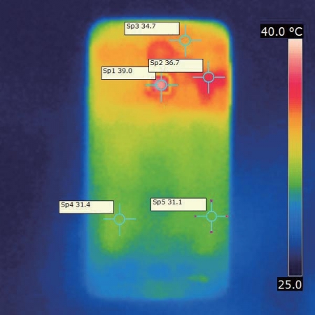 运行3D游戏时机身温度不超过39℃